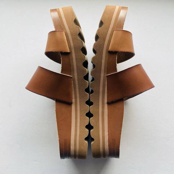 REEF Cushion Vista Hi Platform Sandal Brown Summer Boho Hippie Comfort Slip On-8 - Picture 6 of 8